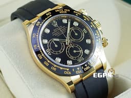 ROLEX 勞力士 Cosmograph Daytona 迪通拿 116518LN 18K黃金材質 宇宙計時型 計時碼表 <font color="#05f0f0">原廠鑲嵌鑽石時標</font> <font color="#ff0000">2019年保卡</font> 自動上鍊 40mm
