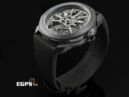 BVLGARI 寶格麗 Octo Tourbillon Sapphire titanium 104195 鈦金屬材質 <font color="#0582f5">特殊按鈕可啟動時間設定、上鍊 鏤空飛行陀飛輪機械機芯 藍寶石水晶錶殼夾層中殼</font> <font color="#FF0000">2025年保卡 新錶參考訂價:2,130,000元 </font> 手動上鏈機芯 44mm