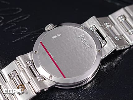 PIAGET 伯爵 Dancer 舞者系列 80564 K81 原鑲鑽圈、鑽石時標、半天星珍珠貝母面盤 18K白金材質 石英腕錶 23mm