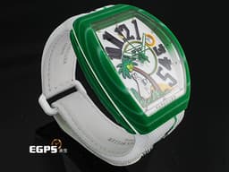 Franck Muller 法蘭穆勒 FM #FR2NCK MULLER Vanguard V41 <font color="#78d97e">綠色玻璃纖維複合物材質【熱帶綠】</font> V 41 SC DT BEACH FR2 <font color="#e2e2e2">#FR2聯名創作 Fxxking Rabbits</font> <font color="#ff0000">2025年保單 全球限量300支</font> <font color="#FFFF33">【反骨月兔】</font> 自動上鏈 41 x 49.95mm