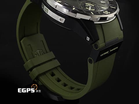 Ulysse Nardin 雅典 Diver NET 1183-170-8A 不鏽鋼材質 碳纖維材質錶圈 卡其色紋路面盤 淺水錶 動力儲存顯示 2025年保卡 自動上鍊 44mm