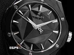 HUBLOT 宇舶 Classic Fusion 經典融合系列 ORLINSKI 聯名錶款 550.CS.1800.RX.ORL21 黑陶瓷材質 <font color="#bababa">3D立體切面錶殼</font> 黑色面盤 <font color="#ff0000">2025年保單</font> 自動上鍊 40mm