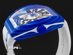 Franck Muller 法蘭穆勒 FM #FR2NCK MULLER Vanguard V41 <font color="#0582f5">藍色玻璃纖維複合物材質【衝浪藍】</font> V 41 SC DT BEACH FR2 <font color="#e2e2e2">#FR2聯名創作 Fxxking Rabbits</font> <font color="#ff0000">2025年保單 全球限量300支</font> <font color="#FFFF33">【反骨月兔】</font> 自動上鏈 41 x 49.95mm