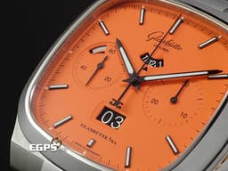 GLASHUTTE ORIGINAL 格拉蘇蒂 70年代 Seventies Chronograph Panorama Date <font color="#f9a166">橘色面盤 限量100支</font> 1-37-02-11-02 德國錶 <font color="#ff0000">台灣公司貨</font> <font color="#FF0000">2022年保單 另附原廠不鏽鋼鏈帶</font> 自動上鍊 40mm