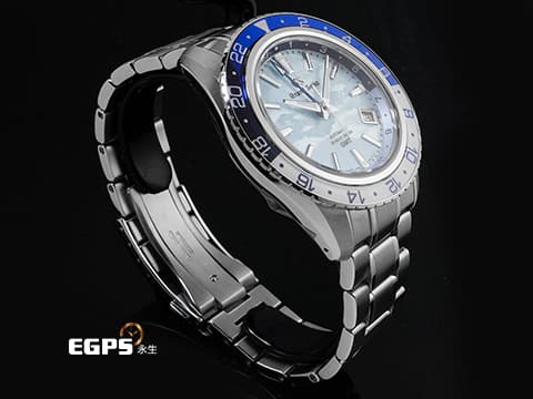 GRAND SEIKO 特級精工 GS SPORT Hi-beat GMT SBGJ275G 不鏽鋼材質 淡藍色雲海紋理面盤 藍寶石水晶錶圈 2025年保單 9S機芯 25週年紀念款 限量2000支 自動上鍊 44.2mm