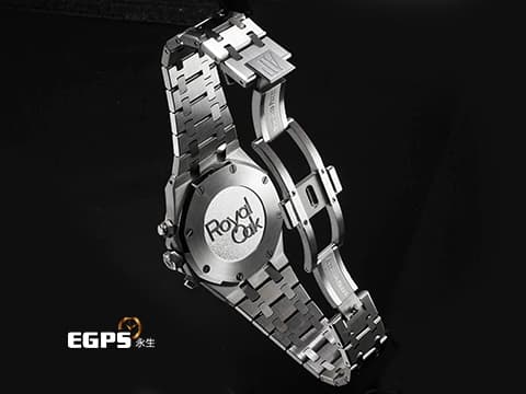 Audemars Piguet AP錶 愛彼錶 Royal Oak 皇家橡樹 26715ST.OO.1356ST.01 不鏽鋼材質 雲夜藍50色調「Grande Tapisserie」大型格紋錶面 2022年保卡 計時碼錶 自動上鍊 38mm