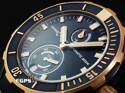 Ulysse Nardin 雅典 Diver 1185-170/BLUE 18K玫瑰金&藍色PVD鈦金屬材質 <font color="#0582f5">深藍色磨砂面盤 淺水錶</font><span style="font-size: 10pt;"> </span><font color="#FF0000" style="font-size: 10pt;">2025年保卡</font><span style="font-size: 10pt;"> 自動上鍊 44mm</span>