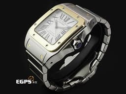 CARTIER 卡地亞 Santos de Cartier 山度士 W200728G 大型款 <font color="#ecd55f">18K黃金 半金款</font> 經典<font color="#FF0000"> </font>自動上鍊 38mm