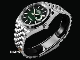 ROLEX 勞力士 DateJust 36 蠔式日誌型 126234 <font color="#4db383">最新款 漸層煙燻綠色面盤</font> DJ36 經典三角坑紋錶圈 <font color="#FF0000">2026年木紋保卡 紀念型(Jubilee)五銖錶帶</font> 自動上鍊 36mm
