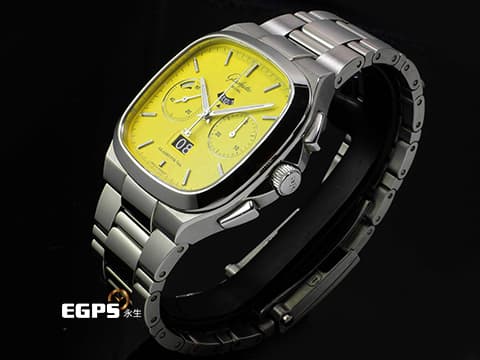 GLASHUTTE ORIGINAL 格拉蘇蒂 復古系列 70年代 Seventies Chronograph 1-37-02-17-02-70 黃色面盤 限量100支 2021年保單 自動上鍊 40mm