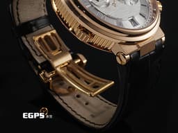 BREGUET 寶璣 Marine Alarme Musicale 航海系列 航海家 5547BR/12/9ZU 18K玫瑰金材質 <font color="#05f0f0">二十四小時第二地時區、動能顯示、鬧鈴功能</font> <font color="#FF0000">2019年保單 台灣公司貨</font> 自動上鍊 40mm