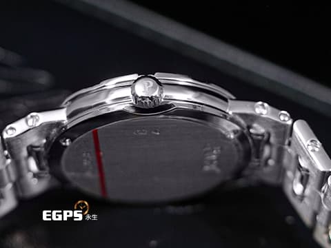 PIAGET 伯爵 Dancer 舞者系列 80564 K81 原鑲鑽圈、鑽石時標、半天星珍珠貝母面盤 18K白金材質 石英腕錶 23mm