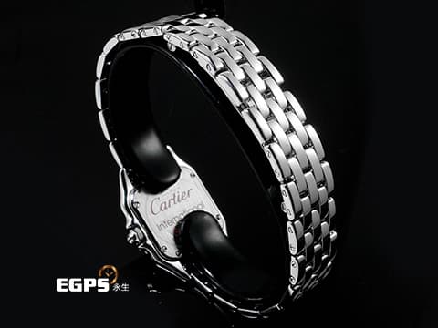 CARTIER 卡地亞 Panthere de Cartier 1660 18K白金材質 原廠鑲嵌鑽石錶圈、錶殼、錶耳、錶冠 石英機芯 22mm