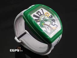 Franck Muller 法蘭穆勒 FM #FR2NCK MULLER Vanguard V41 <font color="#78d97e">綠色玻璃纖維複合物材質【熱帶綠】</font> V 41 SC DT BEACH FR2 <font color="#e2e2e2">#FR2聯名創作 Fxxking Rabbits</font> <font color="#ff0000">2025年保單 全球限量300支</font> <font color="#FFFF33">【反骨月兔】</font> 自動上鏈 41 x 49.95mm