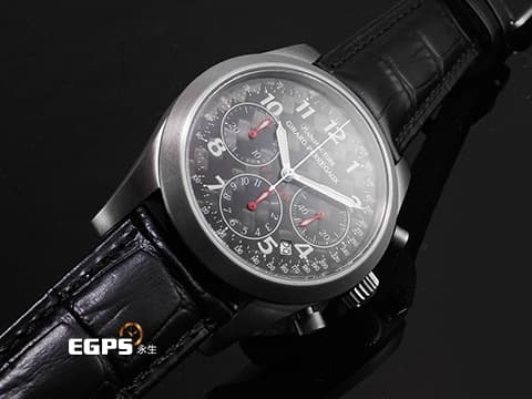 Girard-Perregaux 芝柏 GP Pour Ferrari 4955 鋁合金材質 黑色紋理面盤 法拉利LOGO錶扣 限量1000支 自動上鍊 40mm
