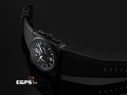 Bell & Ross 柏萊士 Chrono Black Matte BR03-94 <font color="#05f0f0">霧面黑色陶瓷材質</font> <font color="#FF0000">2020年保卡</font> 計時功能 自動上鏈 42mm