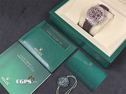 ROLEX 勞力士 Daytona 宇宙計時型 迪通拿 116515 精鑲126555TBR 18K永恆玫瑰金材質 <font color="#ffe6d9">長頸鹿 精鑲天然鑽石面盤、錶耳 精鑲36顆梯形鑽石錶圈 </font><font color="#ff0000">2020年新式保卡</font><font color="#ffe6d9"> </font>自動上鍊 40mm