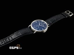 A.LANGE & SOHNE 朗格 SAXONIA 215.032 18K白金材質 <font color="#9fdbec">飽和、沈穩的藍色面盤 簡約大方設計風格 </font> <font color="#0582f5"> 經典德國工藝 3/4夾板 手工雕刻鵝頸 德國銀夾板</font> <font color="#ff0000">2018年保單 台灣公司貨</font> 自動上鍊 38.5mm