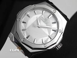 HUBLOT 宇舶 Classic Fusion 經典融合 ORLINSKI 聯名款 550.NS.2200.RW.ORL20 鈦金屬+不鏽鋼 <font color="#bababa">3D立體切面錶殼、白色面盤 呈現鑽石般折射光澤</font> 大三針 <font color="#ff0000">2025年保單</font> 自動上鍊 40mm