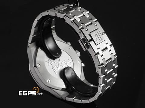 Audemars Piguet AP錶 愛彼錶 Royal Oak 皇家橡樹 26715ST.OO.1356ST.01 不鏽鋼材質 雲夜藍50色調「Grande Tapisserie」大型格紋錶面 2022年保卡 計時碼錶 自動上鍊 38mm