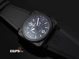 Bell & Ross 柏萊士 Chrono Black Matte BR03-94 <font color="#05f0f0">霧面黑色陶瓷材質</font> <font color="#FF0000">2020年保卡</font> 計時功能 自動上鏈 42mm