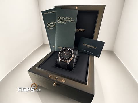 Audemars Piguet AP 愛彼錶 CODE 11.59 系列 顛覆傳統 15210CR.OO.A002CR.01 18K白金玫瑰金雙色材質 煙燻灰色亮漆太陽紋 2022年保卡 自動上鍊 41mm