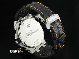 Audemars Piuget 愛彼 AP錶 Royal Oak Offshore 25940 皇家橡樹離岸型 不鏽鋼材質 <font color="#05f0f0">精鑲鑽石滿天星面盤、鑲鑽錶圈、鑲鑽錶殼</font> 自動上鍊 計時碼表 42mm