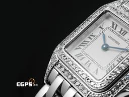 CARTIER 卡地亞 Panthere de Cartier 1660 18K白金材質 <font color="#05f0f0">原廠鑲嵌鑽石錶圈、錶殼、錶耳、錶冠</font><font color="#ff0000"> </font>石英機芯 22mm