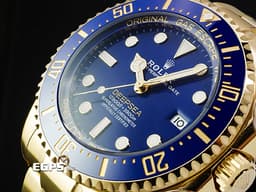 ROLEX 勞力士 Deepsea 海使者 136668LB 全金水鬼王 18K黃金材質 <font color="#0582f5">海洋色調 藍色陶瓷錶圈、面盤</font> <font color="#fafa01"> 整只錶約8.5兩 最有份量、最霸氣的選擇 宛若一顆金塊在手</font> <font color="#ff0000">2026年保卡 官方訂價:2,307,500元 保有原廠全部膠膜</font> 自動上鍊 44mm