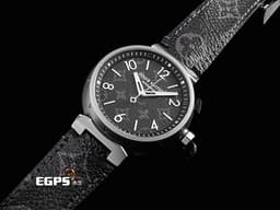 LOUIS VUITTON 路易威登 LV Tambour Diver QA140 不鏽鋼材質 <font color="#05f0f0">LV圖樣紋路面盤</font> <font color="#ff0000">2022年保卡 台灣公司貨</font> 自動上鏈 41mm