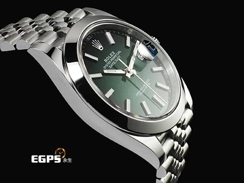 ROLEX 勞力士 Datejust 41 蠔式日誌型 DJ41 126300 不鏽鋼材質 Green Ombre 漸層綠色 2026年保卡 自動上鍊 41mm