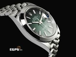 ROLEX 勞力士 Datejust 41 蠔式日誌型 DJ41 126300 不鏽鋼材質 <font color="#058703">Green Ombre 漸層綠色</font> <font color="#ff0000">2026年保卡</font> 自動上鍊 41mm