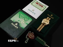 ROLEX 勞力士 蠔式 DATEJUST 179178 18K黃金材質 <font color="#05f0f0">原廠鑲嵌鑽石時標</font> <font color="#fddb5d">香檳金色面盤</font><font color="#FF0000"> </font> 自動上鏈 26 mm