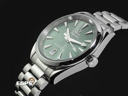OMEGA 歐米茄 Seamaster Aqua Terra 150 GMT 海馬 22010382010002 <font color="#bbf7bc">綠色太陽線紋錶盤</font><font color="#05f0f0"> </font>不鏽鋼材質 <font color="#ff0000">2025年保卡</font> 自動上鏈 38mm