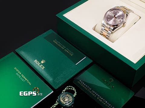 ROLEX 勞力士 Datejust 41 蠔式日誌型 126331 半金款 永恆玫瑰金 Sundust 日亮金面盤 DJ41 經典三角坑紋錶圈 2025年保卡 自動上鍊 41mm