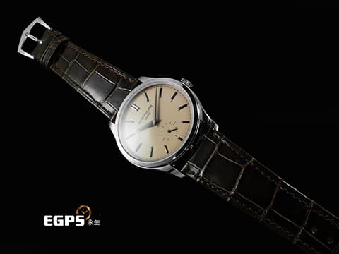 Patek Philippe 百達翡麗 PP Calatrava系列 6196P-001 PT950 鉑金材質 瑩潤玫瑰金色錶盤 鮭魚色 2026年保單 手動上鍊 38mm