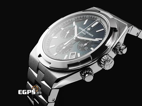 Vacheron Constantin 江詩丹頓 VC OverSea 縱橫四海系列 5520V/210A-B148 易拆卸替換錶帶裝置,完全無需工具即可替換喜愛的皮帶、橡膠帶或是鋼鍊帶,日內瓦印記 藍色三眼計時面盤 2025年保卡 自動上鏈 42mm