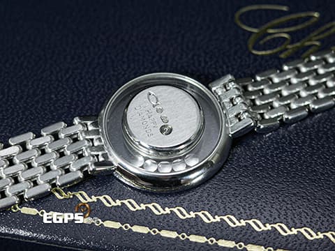 Chopard 蕭邦錶 Happy Dioamonds 快樂鑽 20/5691 原廠雙層鑽圈 五顆跑鑽 18K白金材質 台灣公司貨 石英腕錶 23mm