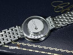 Chopard 蕭邦錶 Happy Dioamonds 快樂鑽 20/5691 <font color="#89e0ec">原廠雙層鑽圈 五顆跑鑽</font> 18K白金材質 <font color="#FF0000">台灣公司貨 </font>石英腕錶 23mm