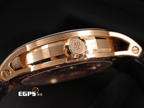 Audemars Piguet 愛彼 AP錶 Code 11.59系列 15210OR.OO.A002KB.03 煙燻藍色亮漆錶面盤 15210 OR 玫瑰金 大三針 2023年保單 自動上鍊 41mm