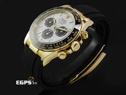 ROLEX 勞力士 Daytona 迪通拿 126518LN 18K黃金材質 陶瓷錶圈 <font color="#05f0f0">每顆都獨一無二的隕石面盤</font><font color="#FF0000"> 2025年保卡 </font> 賽車錶 自動上鍊 40mm