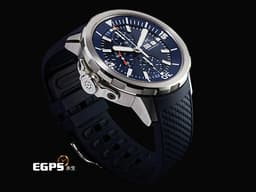 IWC 萬國 Aquatimer 海洋時計 IW376806 不鏽鋼材質<font color="#0066FF"> 藍色面盤 計時腕錶 快拆錶帶</font><font color="#FF0000"> 2025年保卡</font> 潛水錶 自動上鍊 44mm