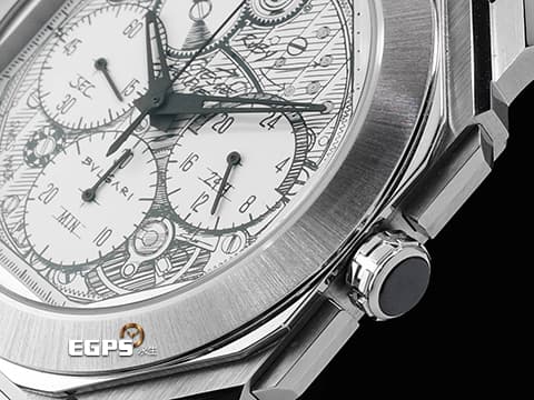 BVLGARI 寶格麗 Bulgari Octo Finissimo系列 104192 手繪機芯草圖銀色面盤 環形自動盤 八角形多稜角設計錶框 小秒針 超薄 GMT 不鏽鋼材質 2024年保卡 限量140支 自動上鍊 40mm