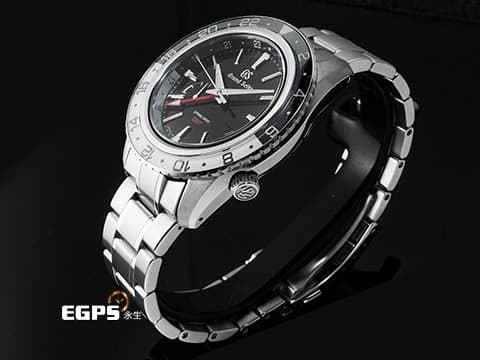 GRAND SEIKO 特級精工 GS 精工 Sport Collection SBGE277G Spring Drive GMT 不鏽鋼材質「穗高岳」特色地質般紋理面盤 兩地時區 三日鍊 動能顯示 2025年保單 自動上鍊 44mm