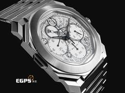 BVLGARI 寶格麗 Bulgari Octo Finissimo系列 104192 <font color="#05f0f0">手繪機芯草圖銀色面盤 環形自動盤</font> 八角形多稜角設計錶框 小秒針<font color="#9fdbe9"> 超薄 GMT</font> 不鏽鋼材質 <font color="#FF0000">2024年保卡 限量140支</font> 自動上鍊 40mm