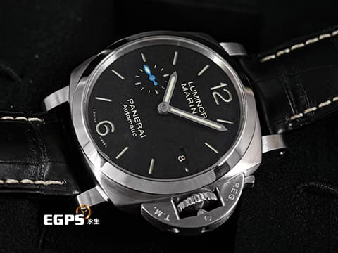 PANERAI 沛納海 Luminor Marina PAM2392 三日鍊 藍色小秒針 PAM02392 經典夜光三明治面盤 不鏽鋼 2020年台灣公司貨 自動上鍊 42mm