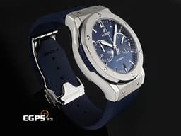 HUBLOT 宇舶 Classic Fusion 521.NX.7170.LR 經典融合 <font color="#0582f5">鈦金屬 藍色面盤 日期顯示</font> <font color="#ff0000">2025年電子保單 </font>計時碼表 自動上鍊 45mm