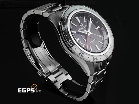GRAND SEIKO 特級精工 GS 精工 Sport Collection SBGE277G Spring Drive GMT 不鏽鋼材質「穗高岳」特色地質般紋理面盤 兩地時區 三日鍊 動能顯示 2025年保單 自動上鍊 44mm