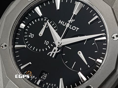 HUBLOT 宇舶 Classic Fusion Chronograph 經典融合 ORLINSKI 聯名款 549.NI.1270.RX.ORL23 計時碼表 3D立體切面鈦金屬錶殼 限量500只 2025年保單 自動上鍊 41mm