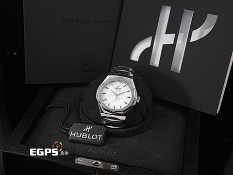HUBLOT 宇舶 Classic Fusion 經典融合 ORLINSKI 聯名款 550.NS.2200.NS.ORL22 鈦金屬 3D立體切面錶殼呈現鑽石般折射光澤 2025年保單 自動上鍊 40mm